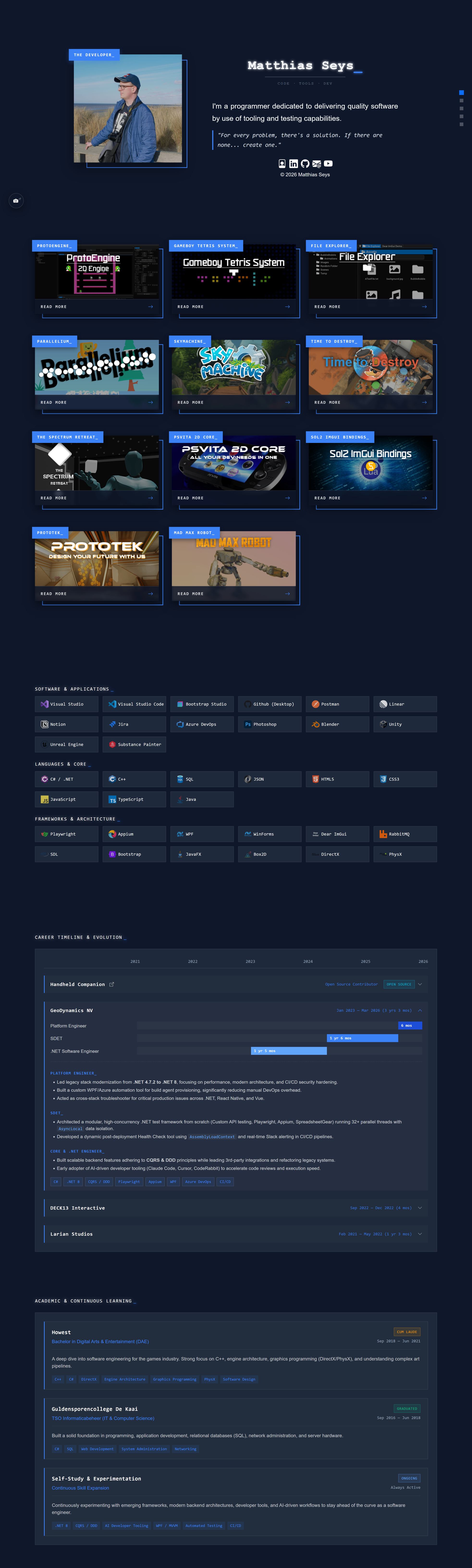 Developer Subdomain Full Preview